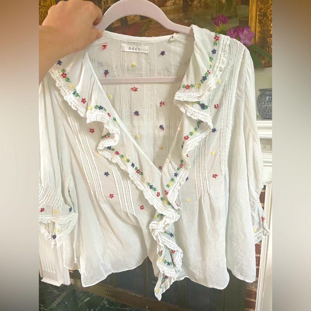 Embroidered Henri Top, Doen